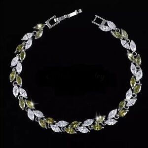 CZ Marquise Cut Bracelet 7” with 1” Extension